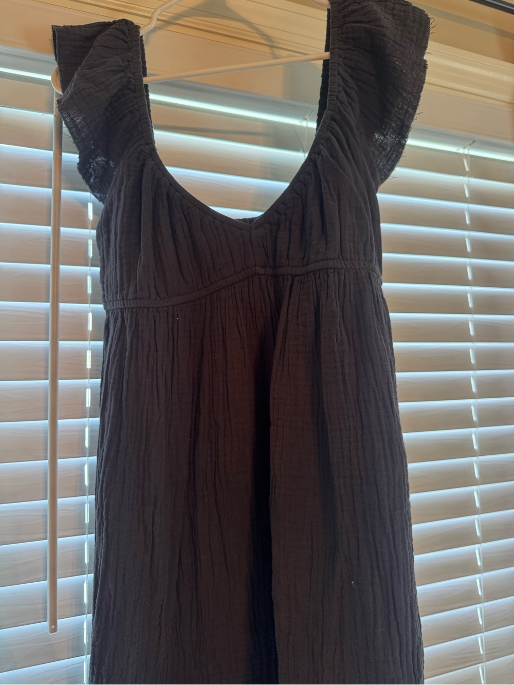 Roxy Charcoal Gray Sleeveless Gauze Dress